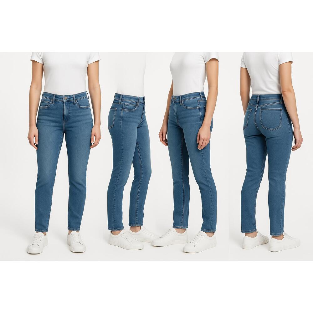GAP Jeans Womens‎ Size 8 Blue Slim Fit 5Pocket Style Stone Wash Stretch Casual